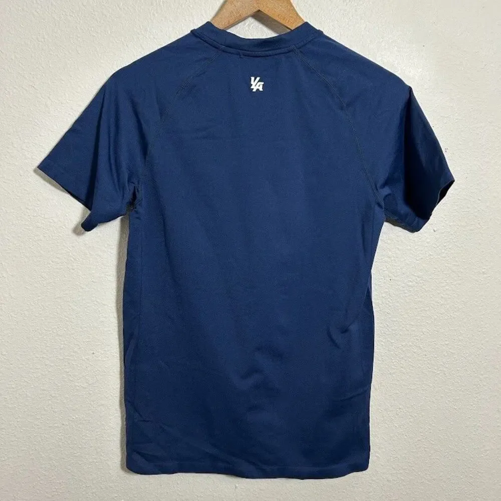 YoungLA Mens 465 Superhero Compression Shirt L Blue Athletic Training Gym